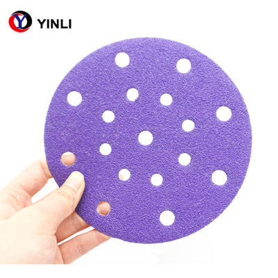 150mm 40 Grit Zirconia Sanding Disc 6 Inch لاصق الصنفرة أقراص أرجواني جلخ